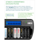 Carregador da Enercell rápido e inteligente para 16 pilhas AA/AAA, modelo EC-1600