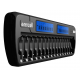Carregador da Enercell rápido e inteligente para 16 pilhas AA/AAA, modelo EC-1600