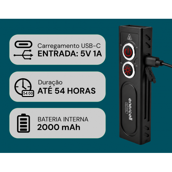 Lanterna EDC Multifuncional Recarregável EC-F11L com até 1000 Lúmens
