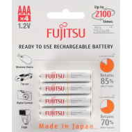 4 Pilhas AAA (PALITO) Recarregáveis da Fujitsu Standard (= Eneloop) 2100 Recargas, 800 mAh 4 Pilhas AAA (PALITO) Recarregáveis da Fujitsu Standard (= Eneloop) 2100 Recargas, 800 mAh