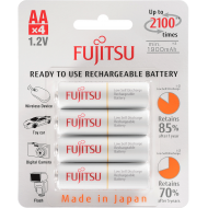 4 Pilhas AA Recarregáveis da Fujitsu Standard (= Eneloop) 2100 Recargas, 2000 mAh 4 Pilhas AA Recarregáveis da Fujitsu Standard (= Eneloop) 2100 Recargas, 2000 mAh