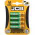 4 Pilhas AA Recarregáveis da JCB, 500 Recargas, 2400 mAh