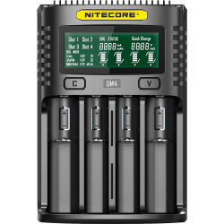Carregador de  Pilhas Universal da Nitecore UM4 USB para 4 pilhas