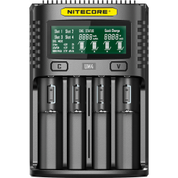 Carregador de  Pilhas Universal da Nitecore UM4 USB para 4 pilhas Carregador de  Pilhas Universal da Nitecore UM4 USB para 4 pilhas