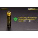 Pilha 14500 3.7V recarregável de lítio Nitecore, modelo NL1485