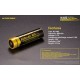 Pilha 14500 3.7V recarregável de lítio Nitecore, modelo NL1485