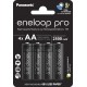 4 Pilhas AA Recarregáveis da Panasonic Eneloop Pro 500 Recargas