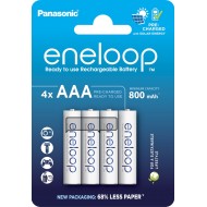 4 Pilhas AAA (PALITO) Recarregáveis da Eneloop Standard 2100 Recargas, 800 mAh