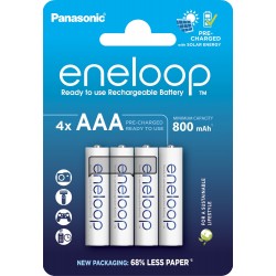 4 Pilhas AAA (PALITO) Recarregáveis da Eneloop Standard 2100 Recargas, 800 mAh