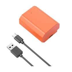 Bateria recarregável via USB-C SmallRig para Sony NP-FZ100 2400 mAh (laranja)