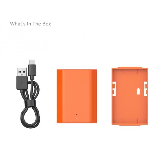 Bateria recarregável via USB-C SmallRig para Sony NP-FZ100 2400 mAh (laranja)